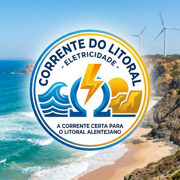 Logótipo circular da Corrente do Litoral